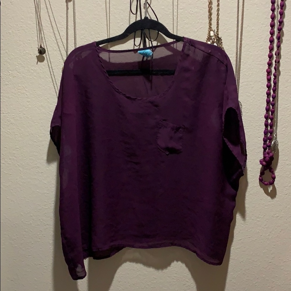 Transparent purple beach Tee!